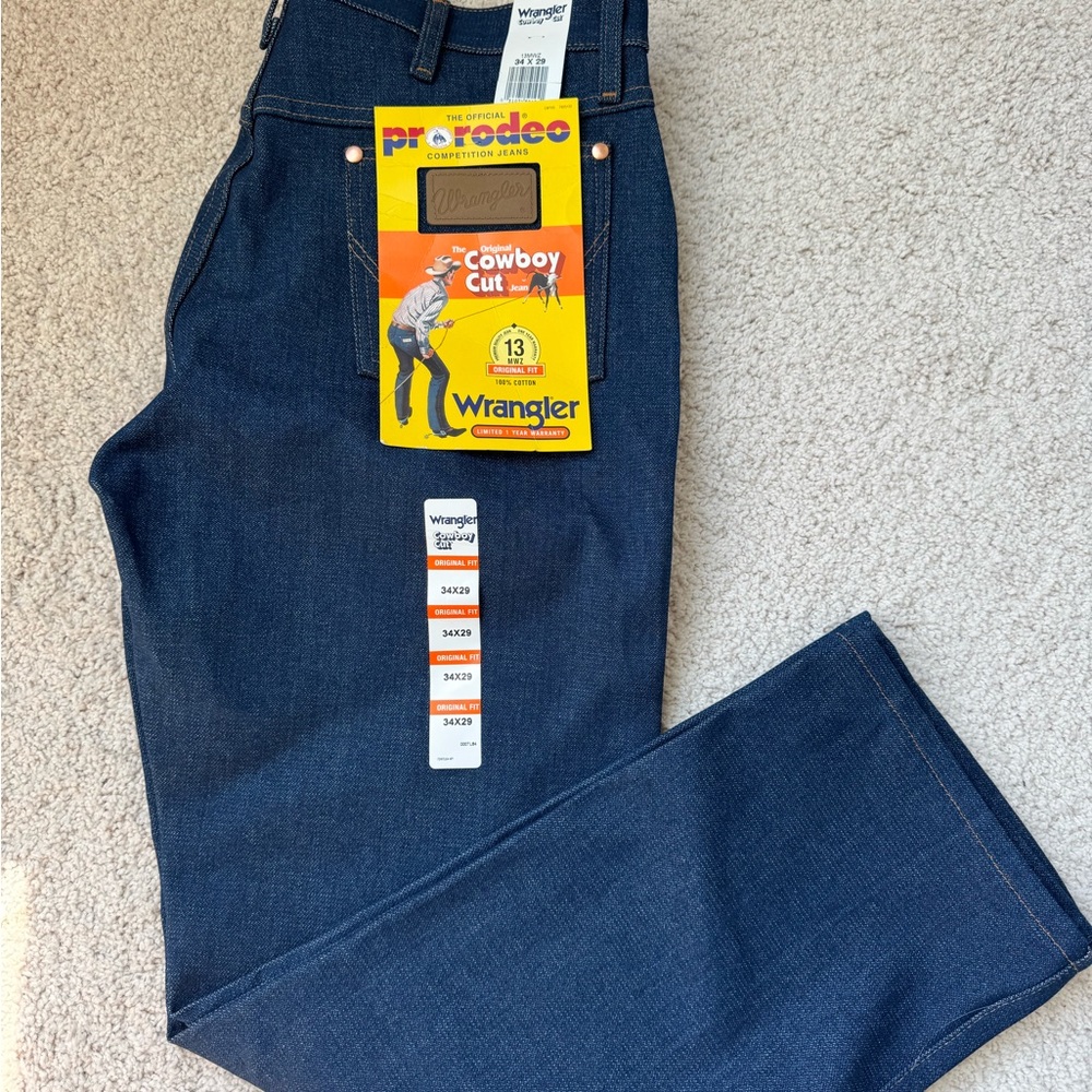 Wrangler Men's Dark Blue Bootcut Jeans